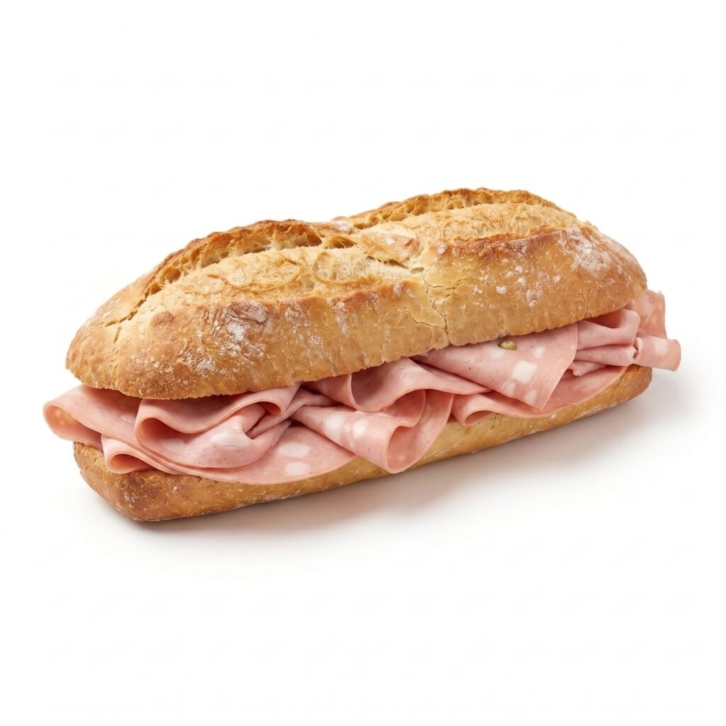 Bocadillo de mortadela italiana