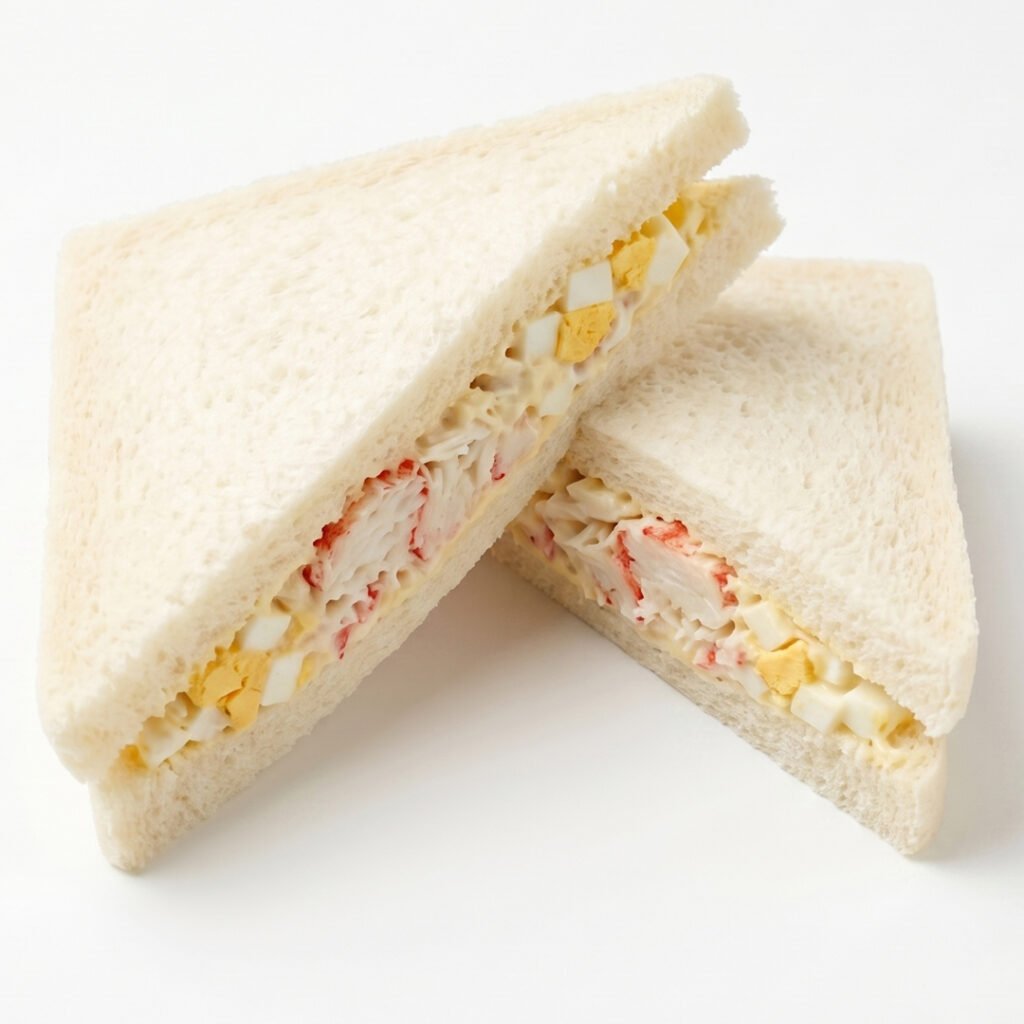 Cangrejo y huevo Sandwich
